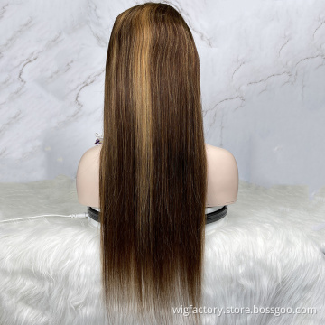 Highlight Wig Human Hair13x4 Lace ,Pre Plucked Straight Wigs Human Hair Lace Front Top,Brazilian Front Omber Human Hair Wi